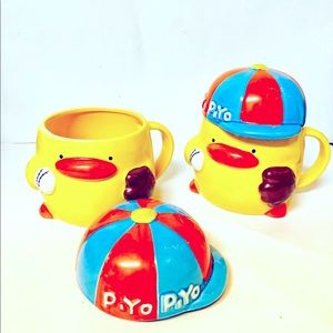 Piyo Piyo NWT Baseball duck ceramic mug.